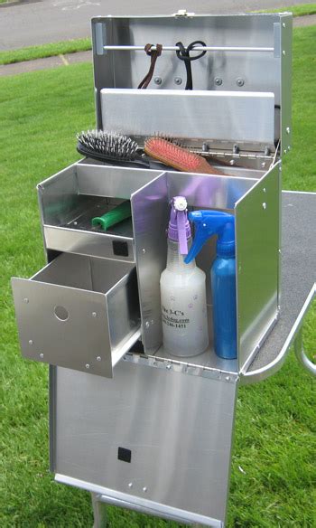 metal grooming box|Dog Grooming Tack Box: Aluminum Ringside Dog .